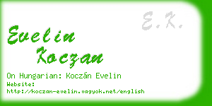 evelin koczan business card